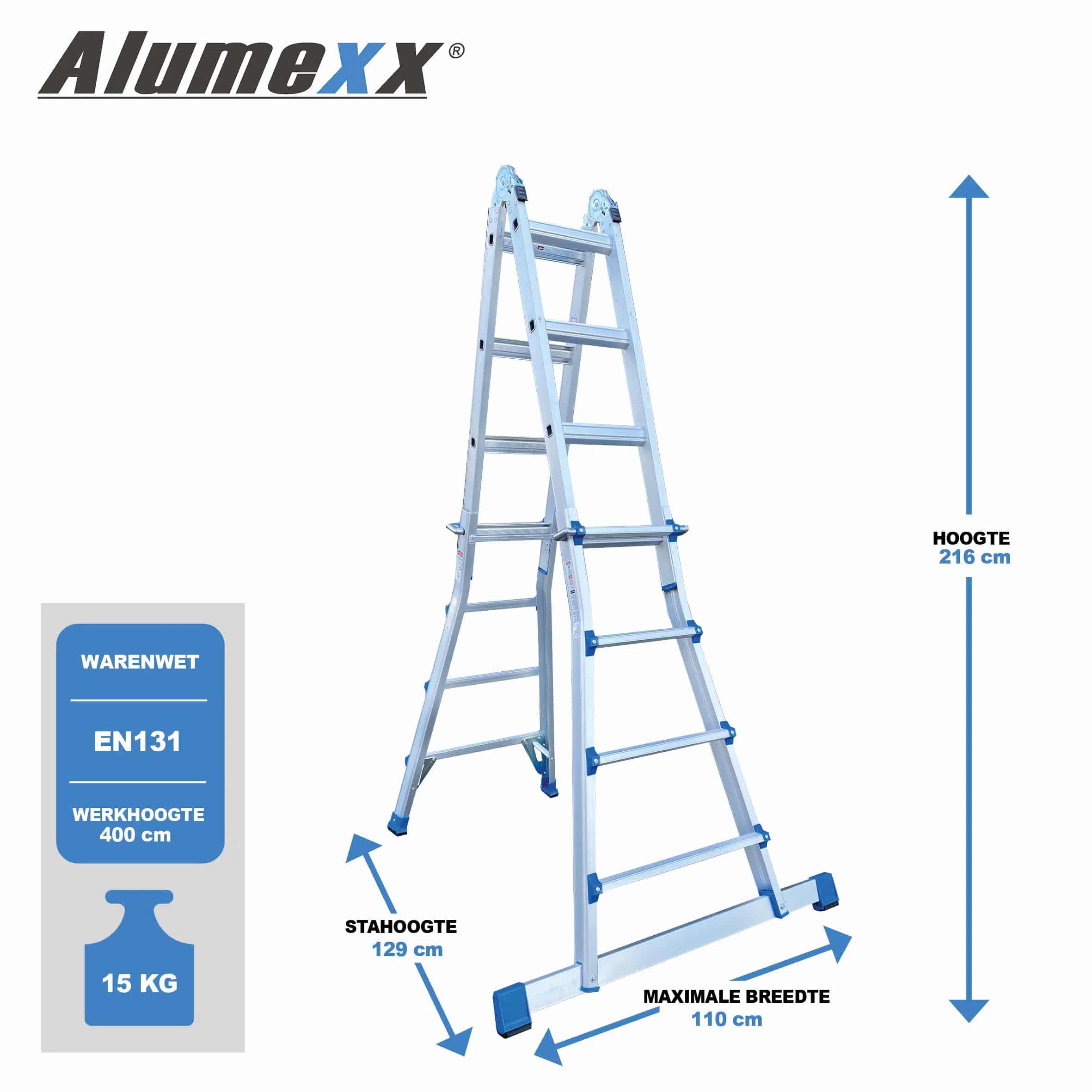 pakket Goneryl Verslaving ALX Multifunctionele ladder 4x4 | Rolsteiger.net