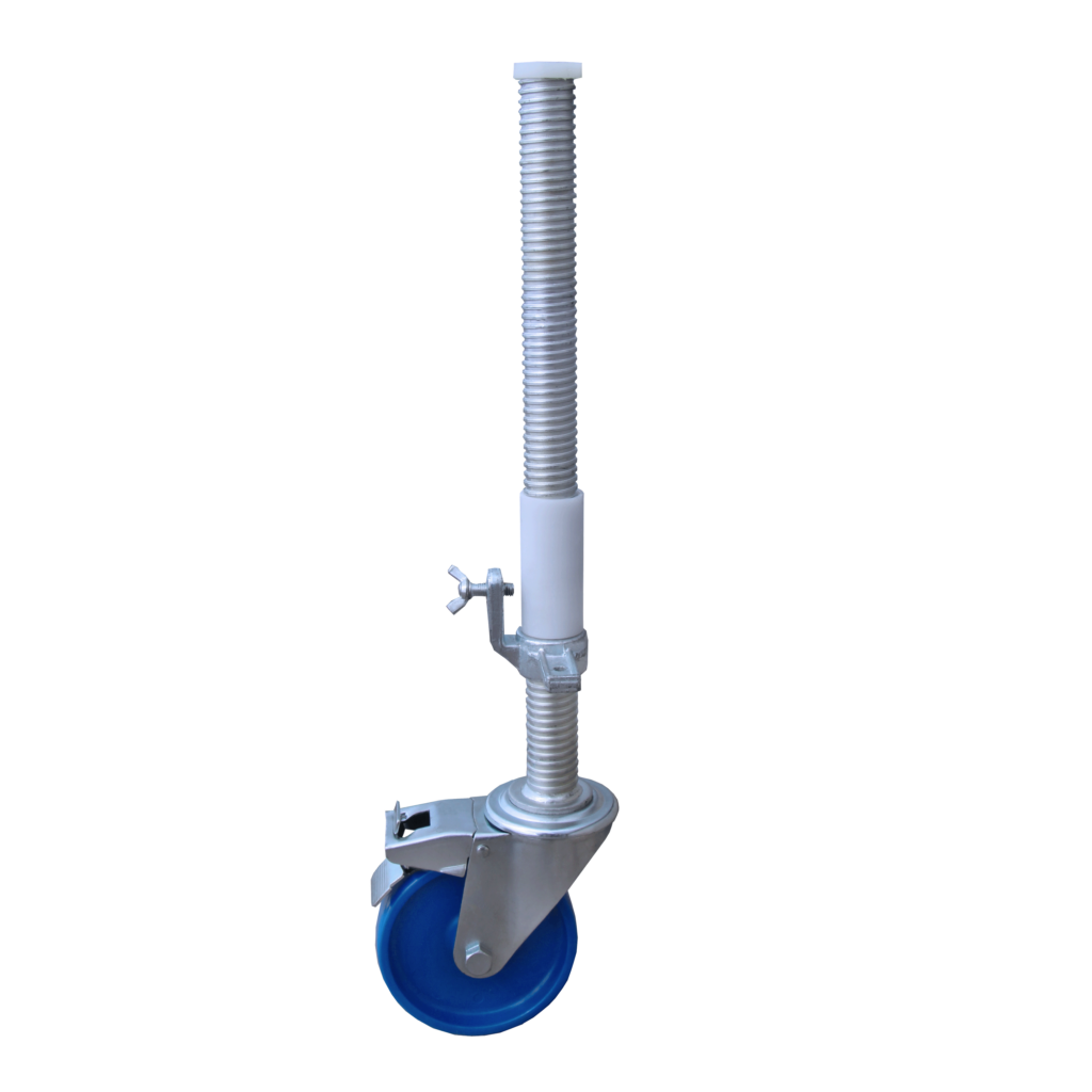 Zwenkwiel - Transportwiel Kogel Gelagerd 140mm Rubber Band En Stalen Velg Geremd 1