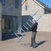 enkele ladder eurostairs uitgebogen blauw