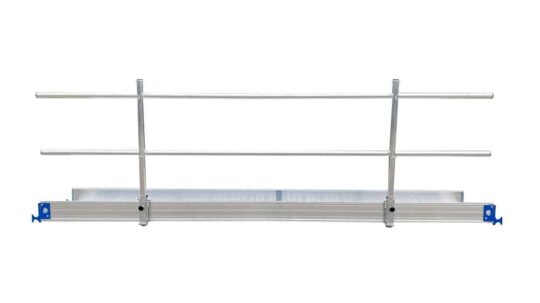 Loopbrug leuning 5 meter incl leuninghouders en kantplank