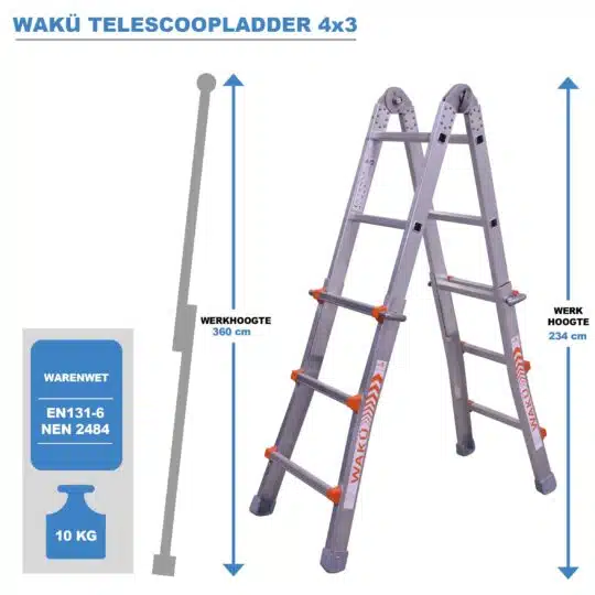 waku 3 x 3 vouwladder