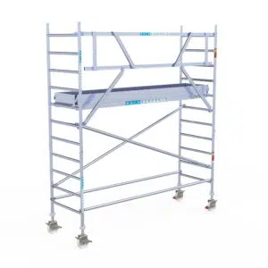 Rolsteiger Original  90x305 4,2m werkhoogte carbon vloer tegen de gevel