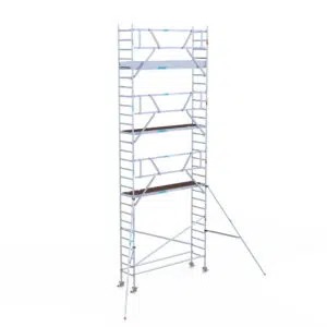 Rolsteiger Professional 75x305 9,2m werkhoogte carbon vloer tegen de gevel